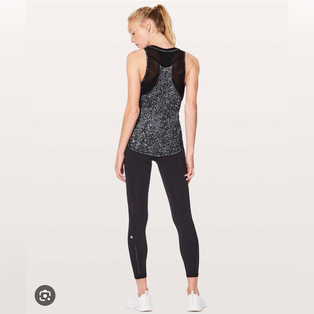 Lululemon Sculpt Tank II - Splatter Black and White